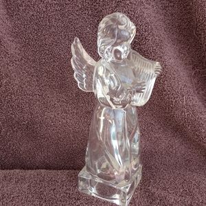 Vintage Milkasa Herald Collection Angel Full Lead Crystal Statue Germany 8" Tall